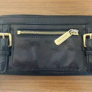 Michael Kors Black Large Wallet  with Gold Hardware